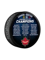 NHL 4 Nations Face-Off 2025 Canada Champions Roster Souvenir Collectors Puck