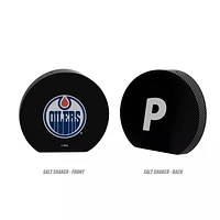 NHL Ceramic Hockey Puck Salt & Pepper Shaker Oilers