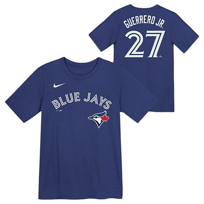 MLB Youth Player T-Shirt Name And Number Alt Blue Vladimir Guerrero Jr. Jays