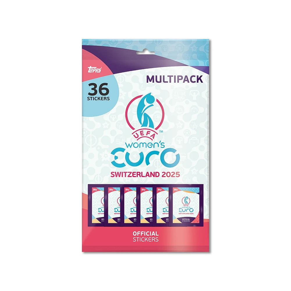 Topps Official Stickers Women's Euro Cup Switzerland 2025 UEFA Multipack