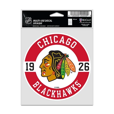 NHL Multi Use Decal 3.75x5 Est. Blackhawks