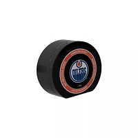 NHL Ceramic Hockey Puck Salt & Pepper Shaker Oilers