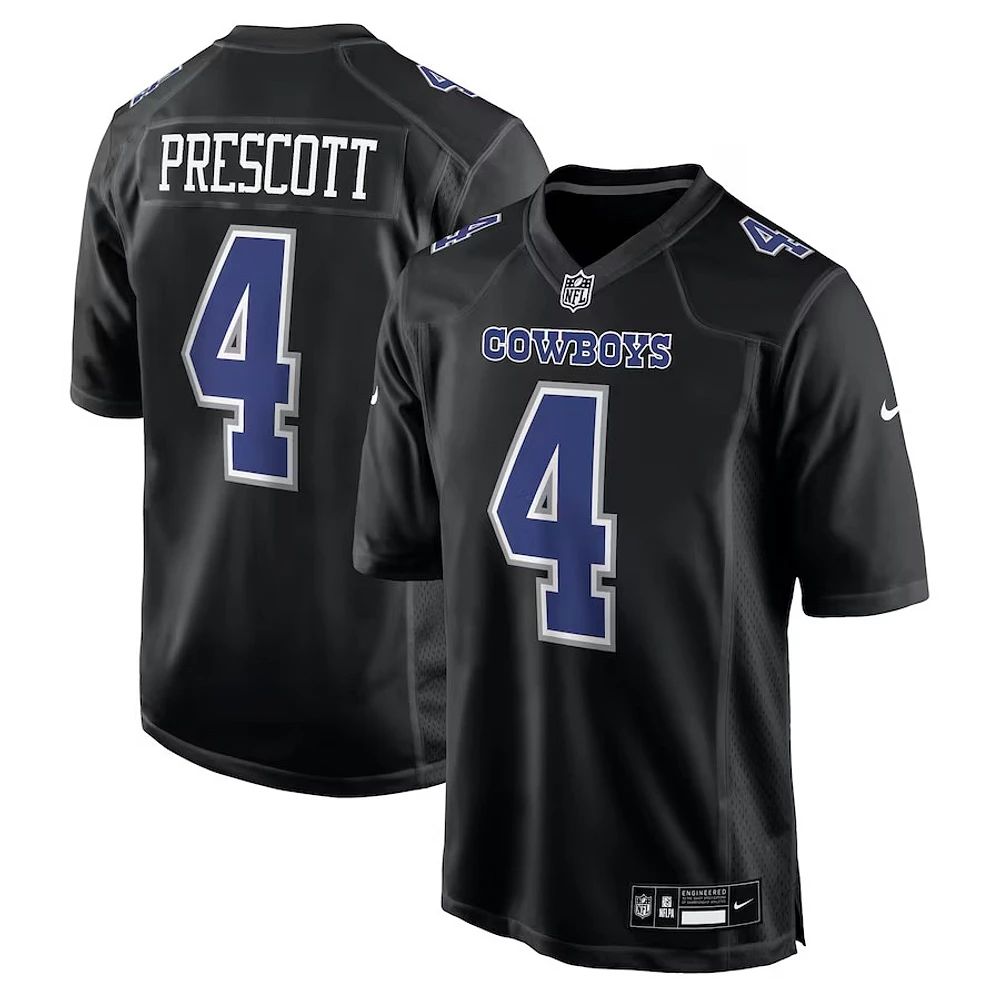 NFL Player Fashion Jersey Carbon Black Chase 2024 Dak Prescott Cowboys