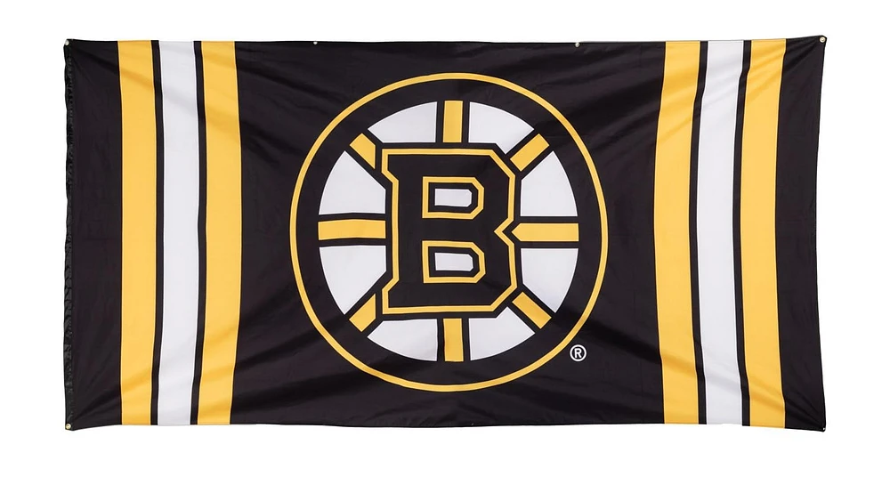 NHL Striped Vertical Jumbo Banner Flag 118" x 62" Bruins