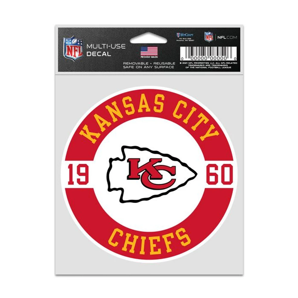 NFL Multi Use Decal 3.75x5 Est. Chiefs