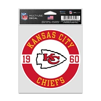 NFL Multi Use Decal 3.75x5 Est. Chiefs