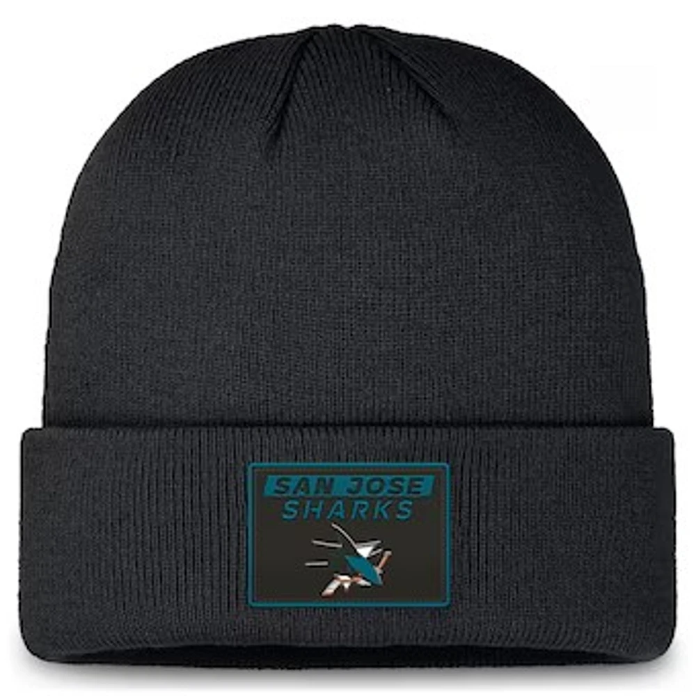 NHL Knit Hat Authentic Pro Prime Cuffed Beanie 2024 Sharks