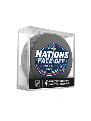 4 Nations Face-Off Puck Drink Coasters Set