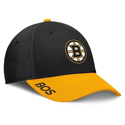 NHL Hat Structured Stretch Authentic Pro Rink Flex Two Tone 2024 Bruins