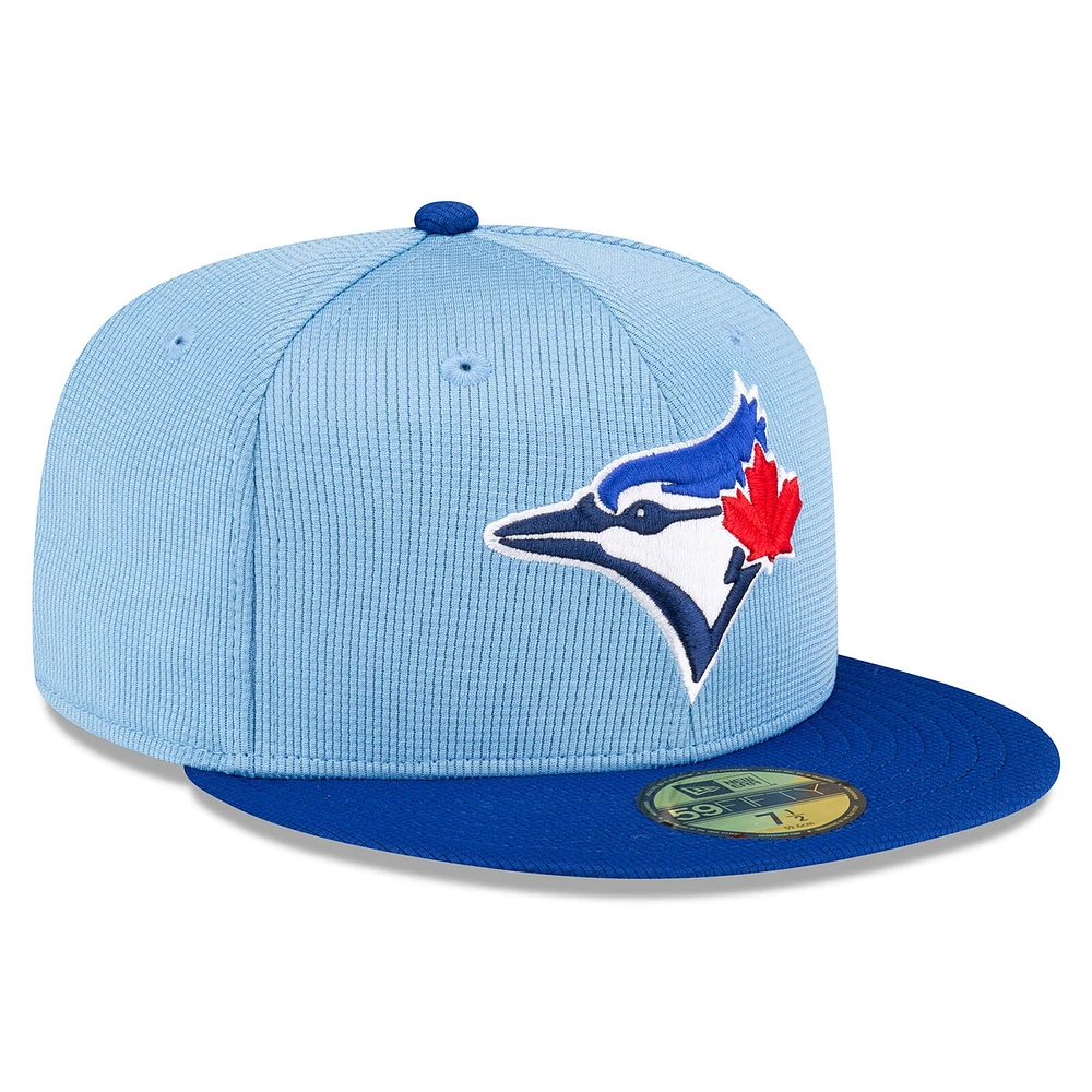 MLB Hat 5950 Batting Practice 2024 Blue Jays (Powder & Royal Blue)