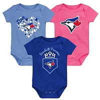 MLB Infant 3Pc Onesies Set Home Run Blue Jays