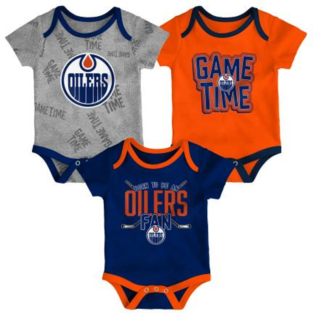 NHL Infant 3PC Onesie Set Game Time Oilers