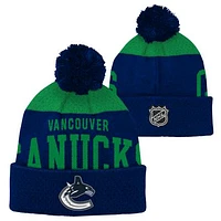 NHL Youth Knit Hat Collegiate Arch Cuff Canucks