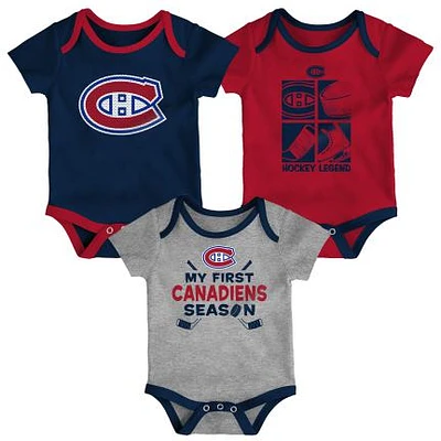 NHL Infant 3Pc Onesie Set Legend Canadiens