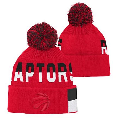 NBA Youth Knit Hat Breakaway Sideline Cuff Pom Raptors