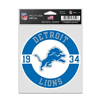 NFL Multi Use Decal 3.75x5 Est. Lions