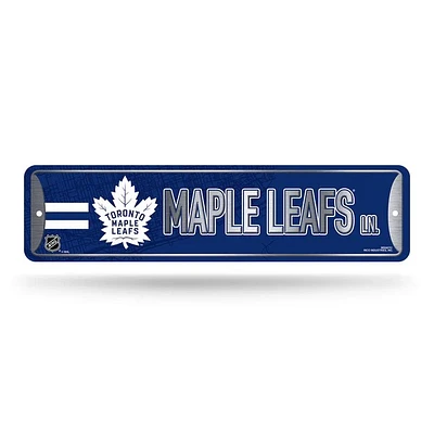 NHL Metal Street Sign 4" x 15 Maple Leafs