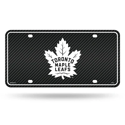 NHL License Plate Metal Carbon Fiber Design Maple Leafs