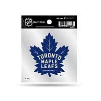 NHL Clear Backer Decal 4x4 Maple Leafs