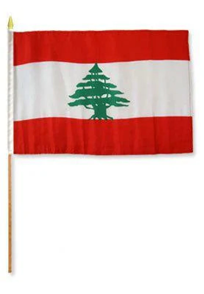 Country Stick Flag 12x18 Lebanon