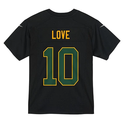 NFL Player Fashion Jersey Carbon Black Chase 2024 Jordan Love Packers