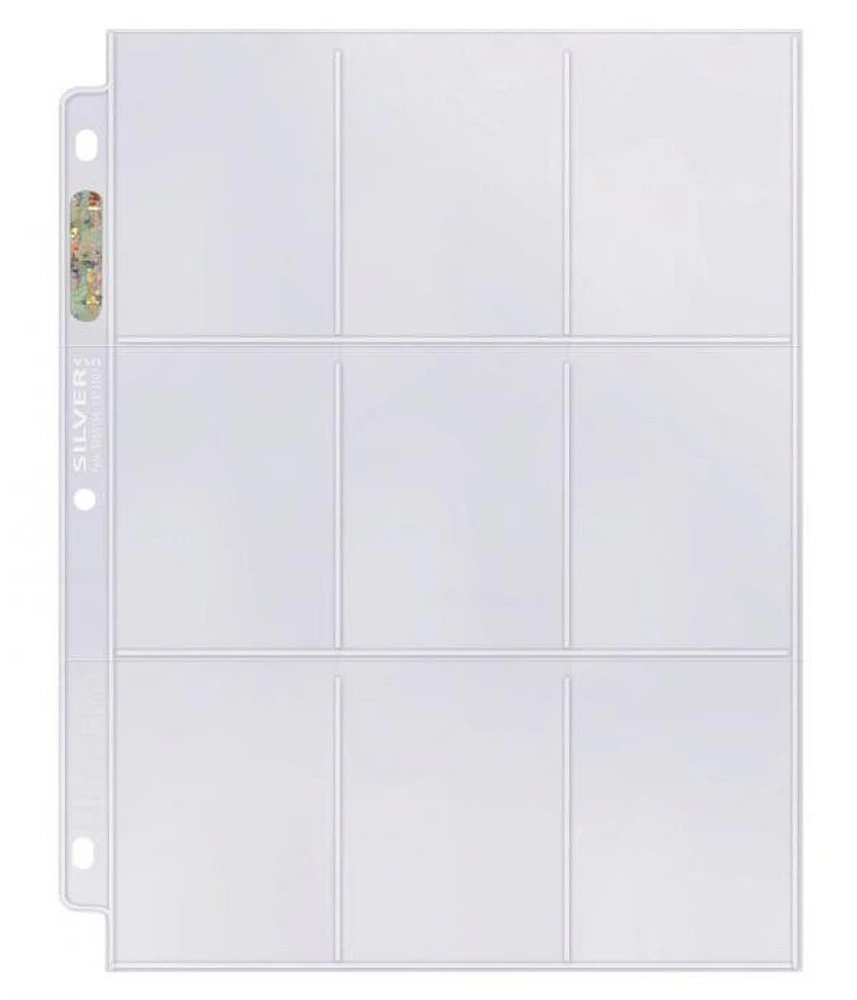 Ultra Pro Silver Series Hologram 9-Pocket Binder Pages (Bulk 25)