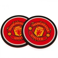 EPL Coasters 2Pk Silicone Manchester United FC