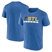 NHL Poly T-Shirt Heather Playmaker Blues