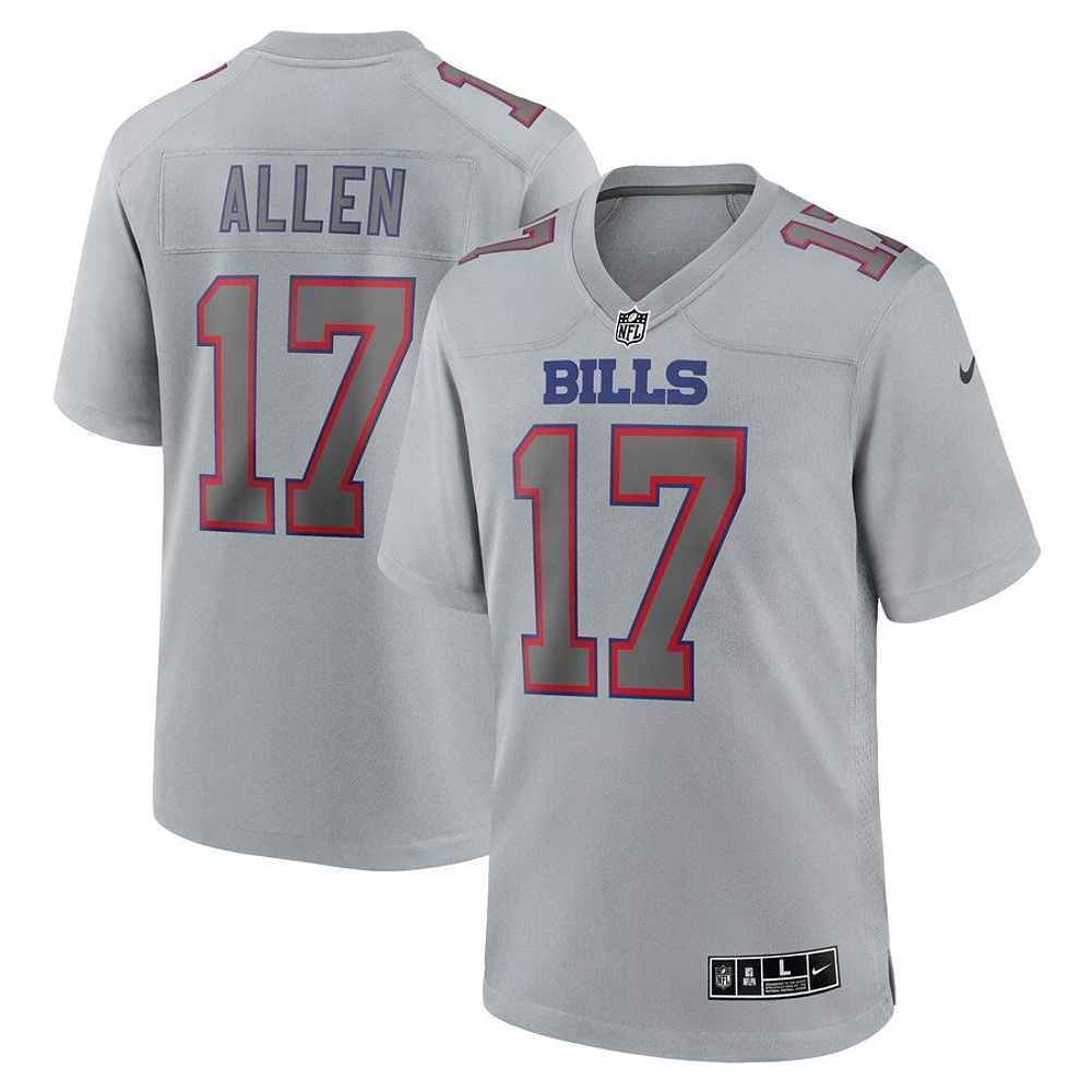 NFL Player Game Jersey Grey Atmosphere Josh Allen Bills