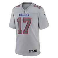 NFL Player Game Jersey Grey Atmosphere Josh Allen Bills
