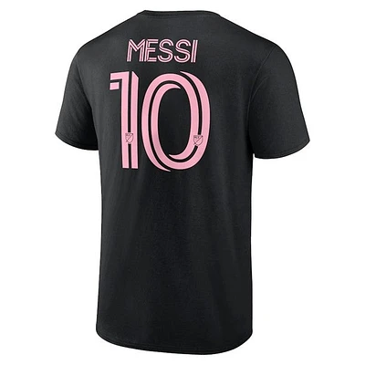 MLS Player T-Shirt Authentic Stack Lionel Messi Inter Miami CF (Black)