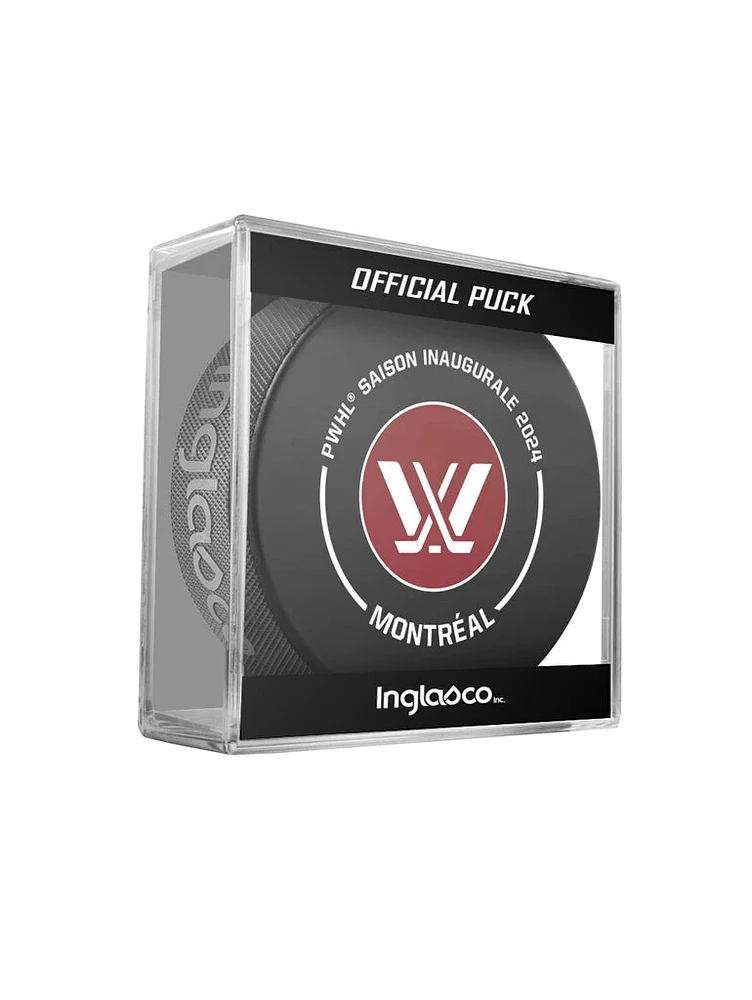 PWHL Game Puck Inaugural Season 2024 Montreal Victoire