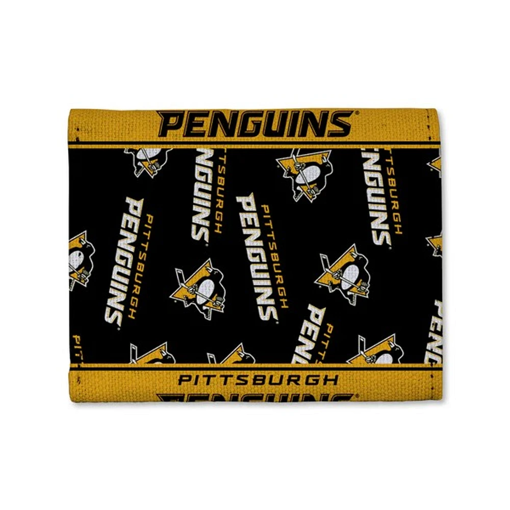 NHL Canvas Trifold Wallet Penguins