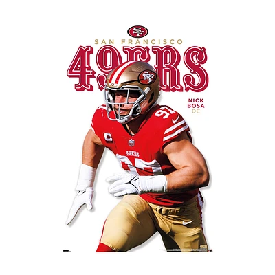 NFL Player Wall Poster Nick Bosa 49ers