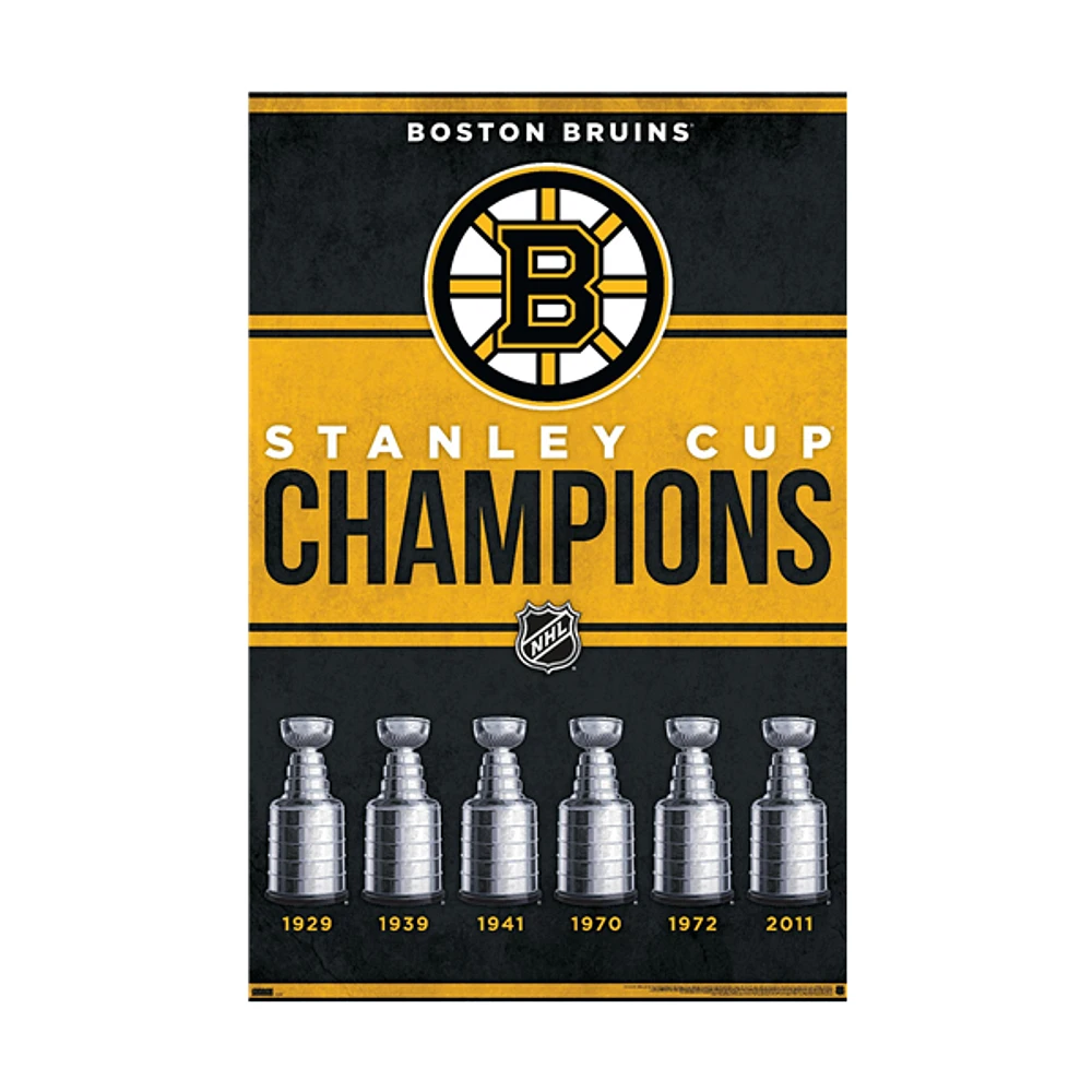 NHL Wall Poster Championship Bruins