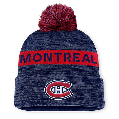 NHL Knit Hat Authentic Pro Rink Cuffed with Pom 2024 Canadiens