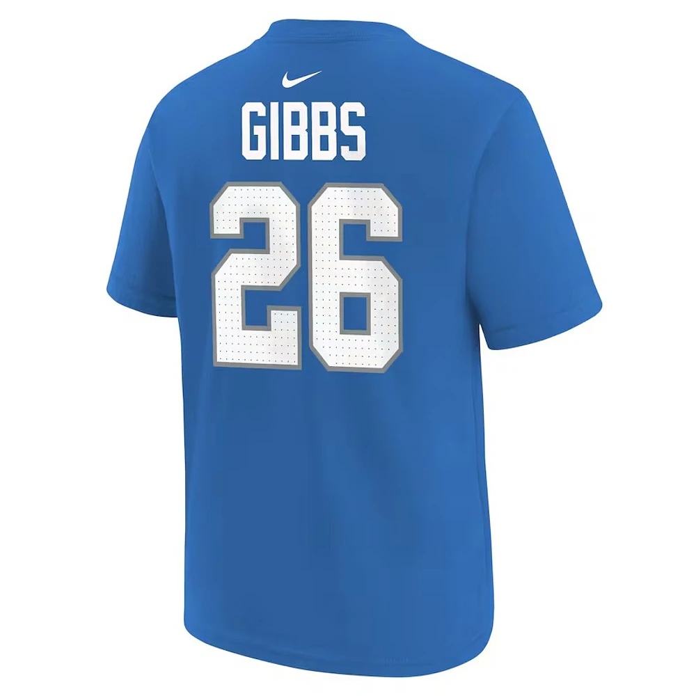 NFL Player T-Shirt Name And Number Jahmyr Gibbs Lions