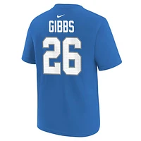 NFL Player T-Shirt Name And Number Jahmyr Gibbs Lions