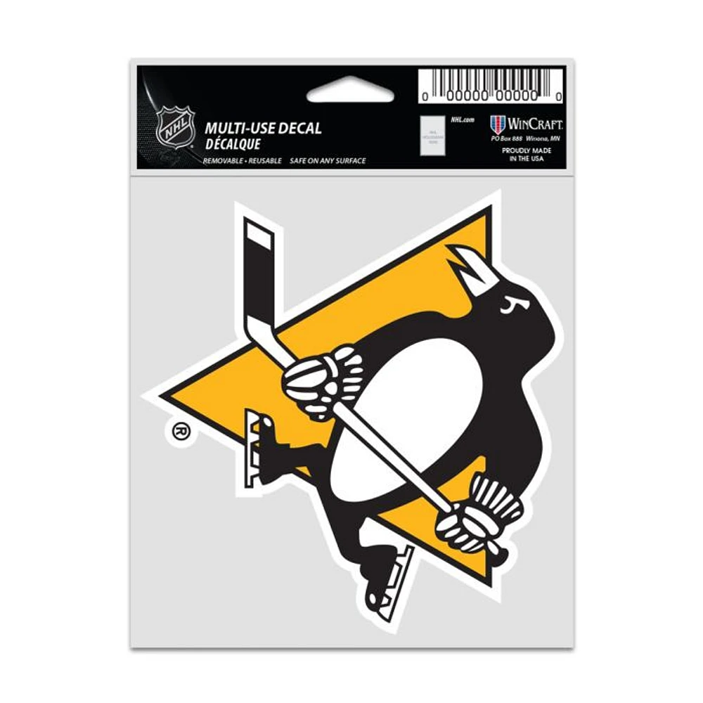 NHL Multi Use Decal 3.75x5 Logo Penguins