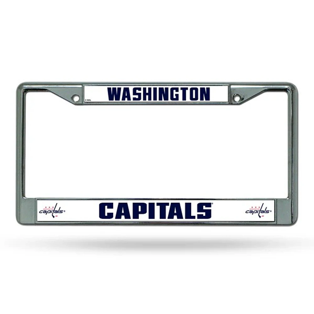 NHL License Plate Frame Chrome Capitals