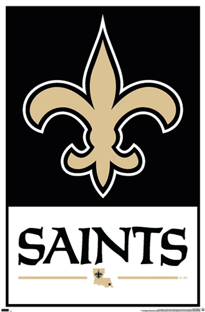 NFL Wall Poster Logo Saints