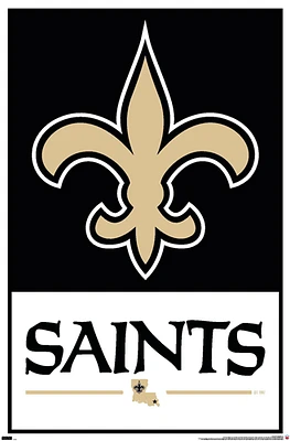 NFL Wall Poster Logo Saints