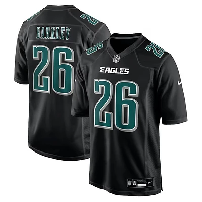 NFL Player Fashion Jersey Carbon Black Chase 2024 Saquon Barkley Eagles