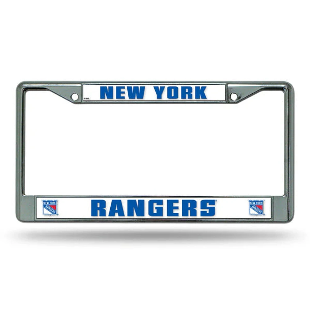 NHL License Plate Frame Chrome Rangers