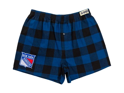 NHL PJ Shorts Buffalo Plaid Rangers