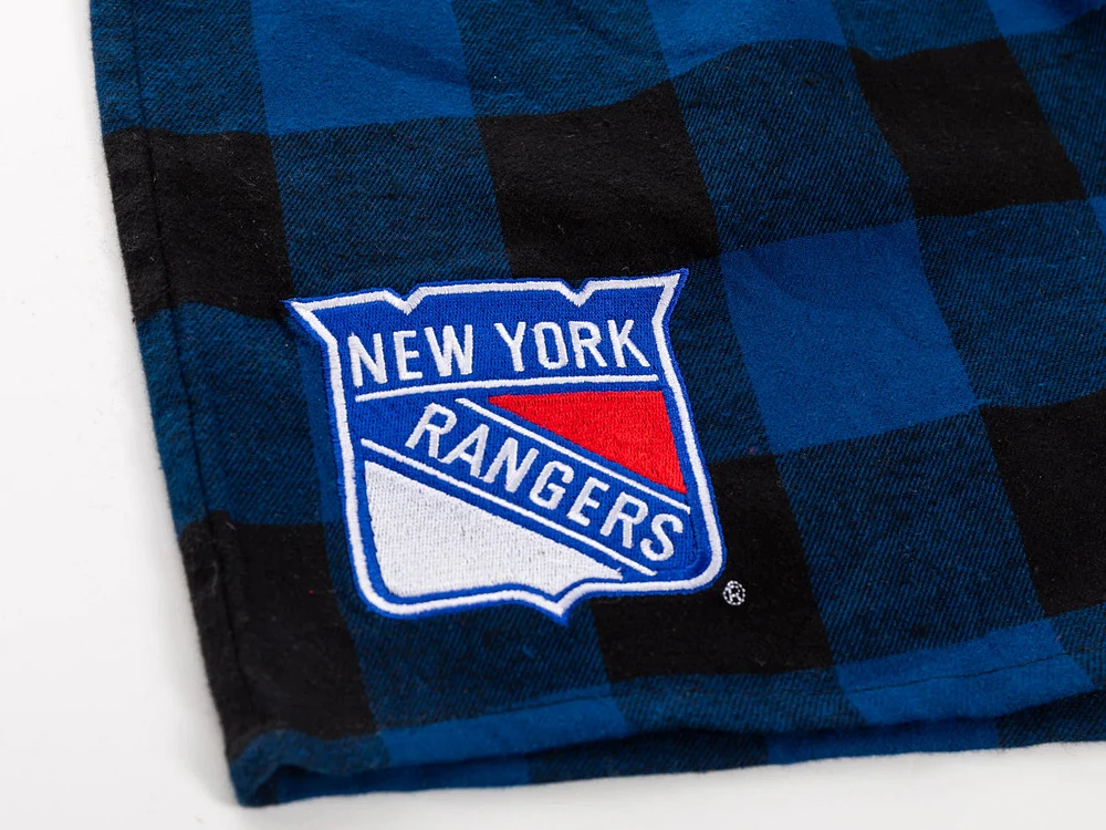 NHL PJ Shorts Buffalo Plaid Rangers