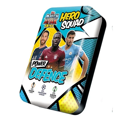 Topps Match Attax EXTRA Champions League Trading Cards Power Defense Tin 2021-22