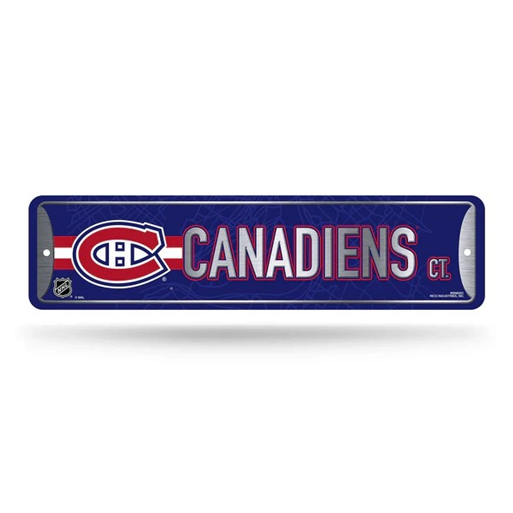 NHL Metal Street Sign 4" x 15 Canadiens