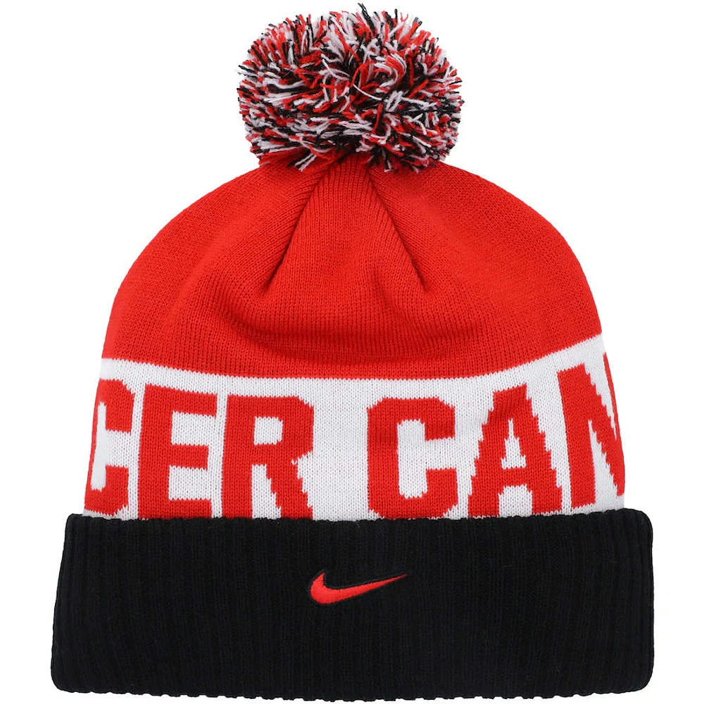 Soccer Canada Knit Hat Pom Team Canada