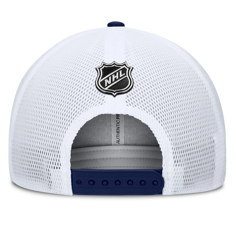 NHL Hat Structured Adjustable Trucker Authentic Pro Rink Side Navy 2026 Canadiens